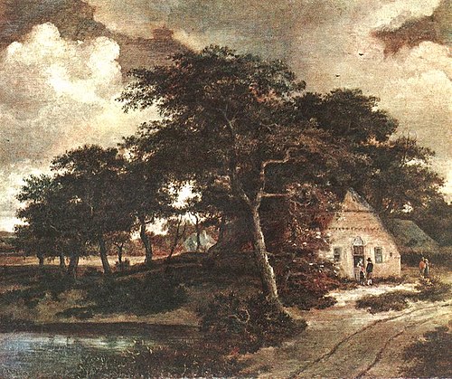 Wooded Road with a Cottage, 1660, Meindert Hobbema