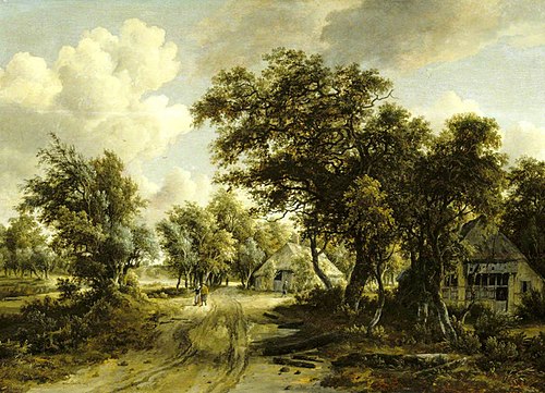 Cottage beside a Track through a Wood, 1663, Meindert Hobbema