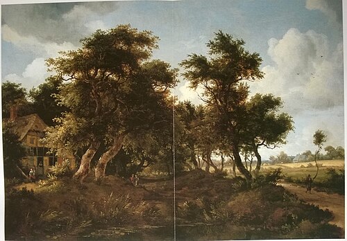 Wooded Landscape with Farm, 1700, Meindert Hobbema