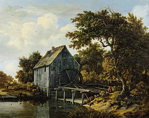 The Watermill, 1662, Meindert Hobbema