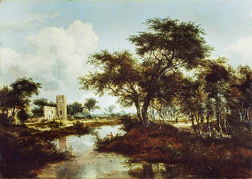A Ruin on the Bank of a River, 1667, Meindert Hobbema