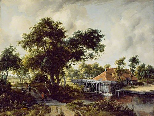 A Watermill, 1664, Meindert Hobbema
