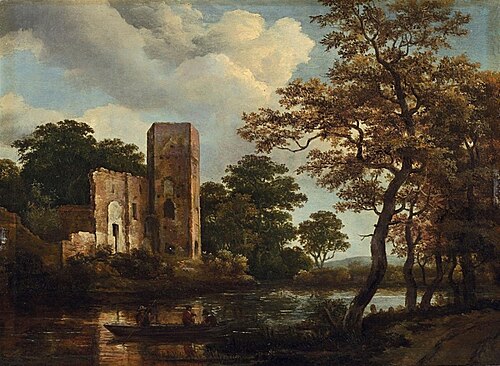 View of Brederode, 1670, Meindert Hobbema