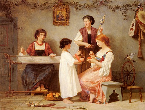 Afternoon pasttimes., 1890, Alfred de Curzon
