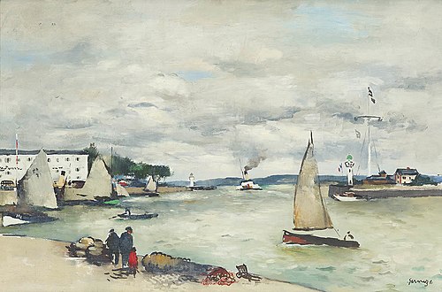 Entree de Port Honfleur, 1931, Paul-Élie Gernez
