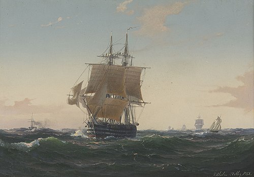 Cruising in the Baltic, 1852, Vilhelm Melbye