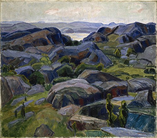 Mountain outcrops, Hvasser, 1920, Lars Jorde