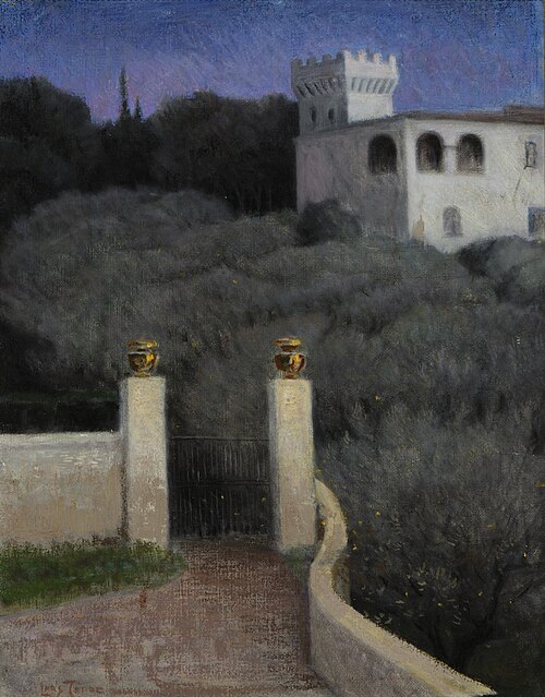 Aften ved en florentinsk villa, 1897, Lars Jorde