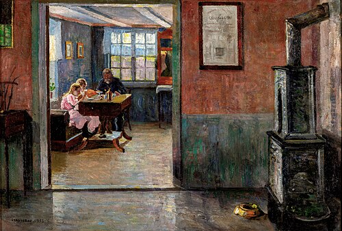 Kjøkkenet på Smestad, 1910, Lars Jorde