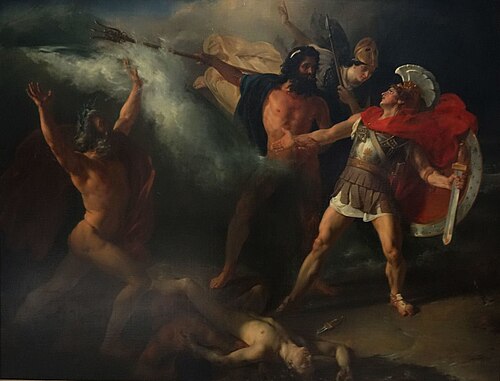 Le Xanthe poursuivant Achille, , Paul Jourdy