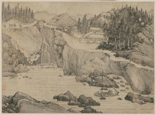 宋旭山水册第二开, , Song Xu