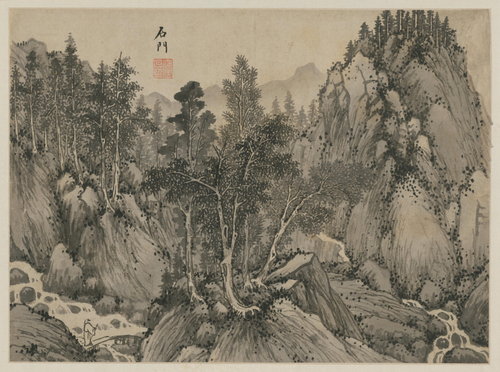 宋旭山水册第三开, , Song Xu