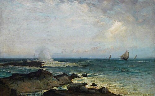 Half Tide Rocks, East Coast, Berwickshire, 1892, James Campbell Noble