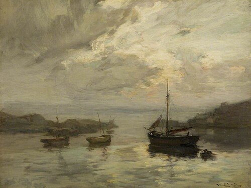 Harbour Scene with Fishing Boats, , James Campbell Noble