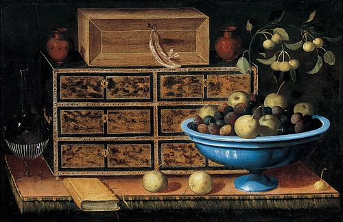 Writing Desk with a small Chest and a Fruit Bowl, 1635, Pedro de Camprobín