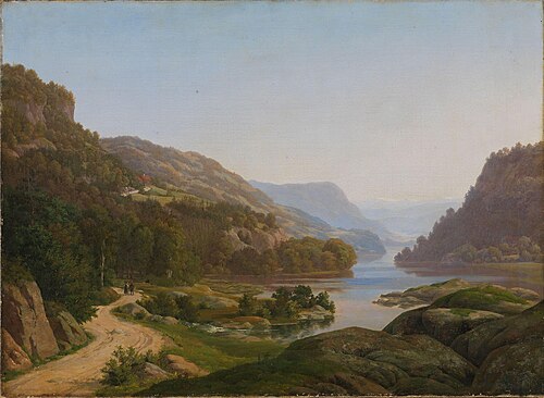 Drammenselven, 1840, August Wilhelm Boesen