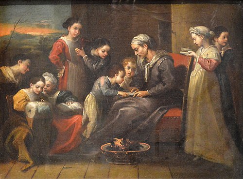 The Schoolmistress, 1700, Pasquale Rossi