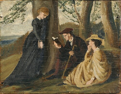 Tennyson reading aloud in a Glade, , George Howard