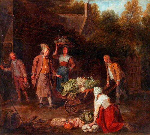 The Vegetable Seller, 1724, Peter Angelis
