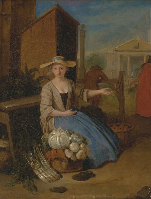 Vegetable Seller, Covent Garden, 1726, Peter Angelis