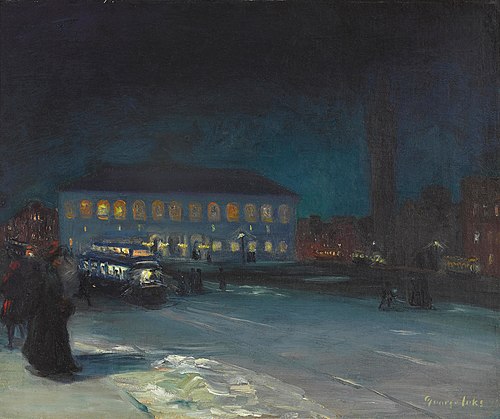 Copley Square, Boston, 1904, George Luks