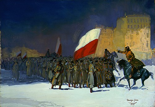 Czechoslovakian Army Entering Vladivostok, Siberia, in 1918, 1918, George Luks