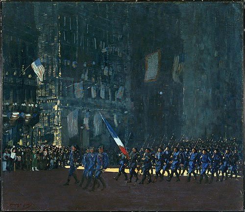 Blue Devils on Fifth Avenue, 1918, George Luks