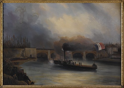 La Seine à Maisons, 1840, Pharamond Blanchard
