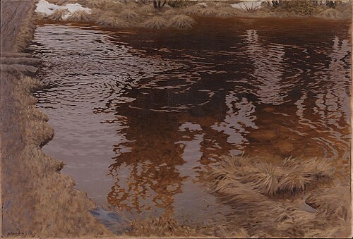 Vårflom, 1909, Gustaf Fjæstad
