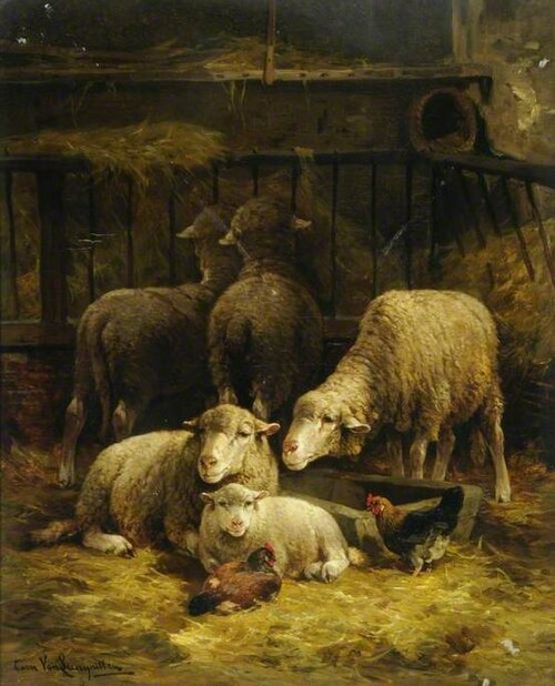 Sheep and Poultry, 1877, Cornelius Van Leemputten