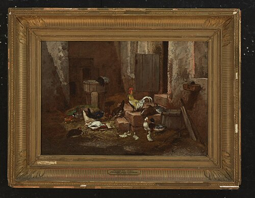 Farmyard with Chickens, , Philibert Léon Couturier