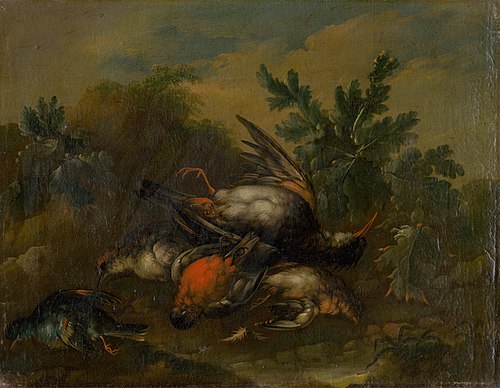 Still Life with Dead Birds, 1720, Philipp Ferdinand de Hamilton