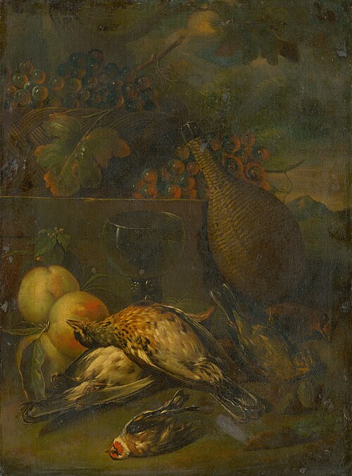 Still Life with Fieldfares, 1730, Philipp Ferdinand de Hamilton