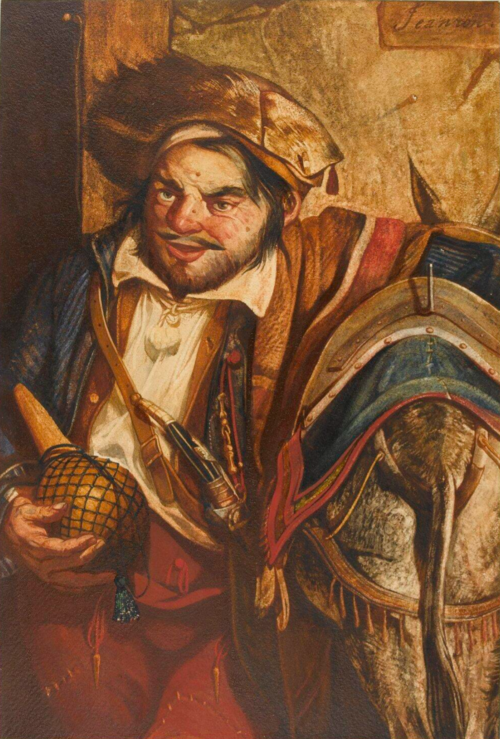 Sancho Pança accoté à son âne, 1845, Philippe-Auguste Jeanron