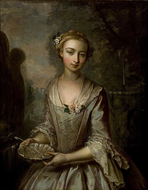 Young Woman with Scallop Shell (Water), , Philippe Mercier