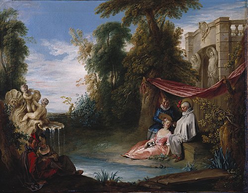 Comedians by a Fountain, 1735, Philippe Mercier
