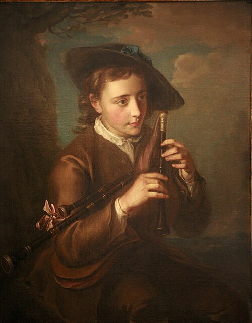 Bagpipe player, 1740, Philippe Mercier
