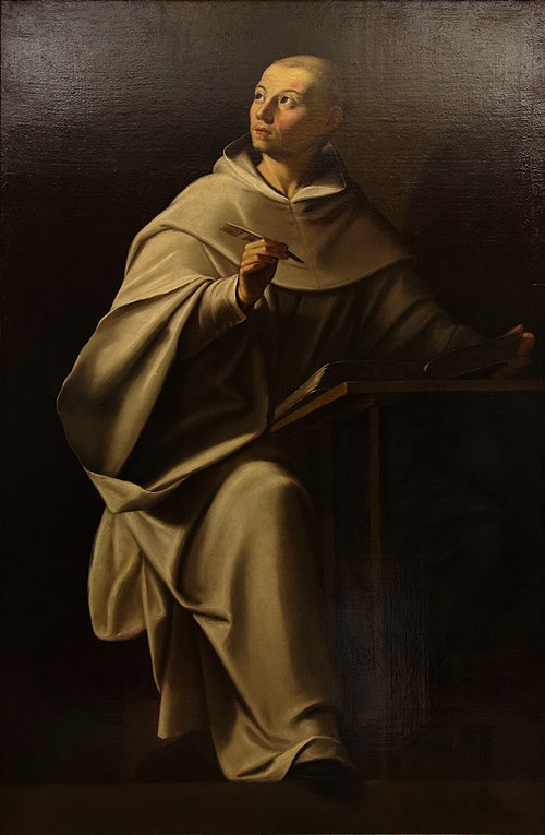Saint Bernard écrivant, , Philippe Quantin