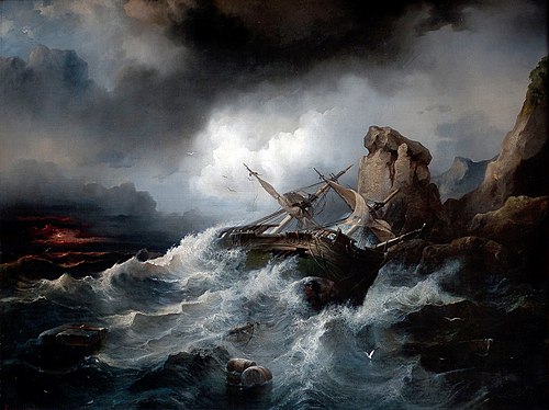 Scène de naufrage, 1850, Philippe Tanneur