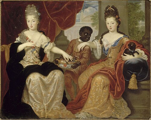 Françoise-Marie de Bourbon dite Mademoiselle de Blois et Louise-Françoise de Bourbon dite Mademoisel, 1690, Philippe Vignon