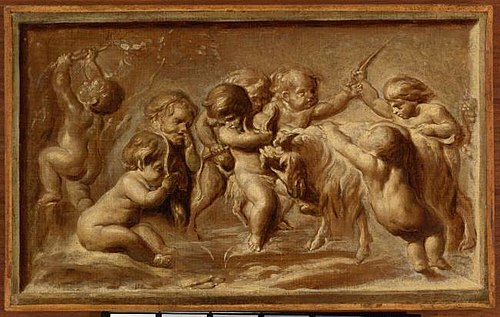 Putti at Play with a Goat, 1800, Piat Joseph Sauvage