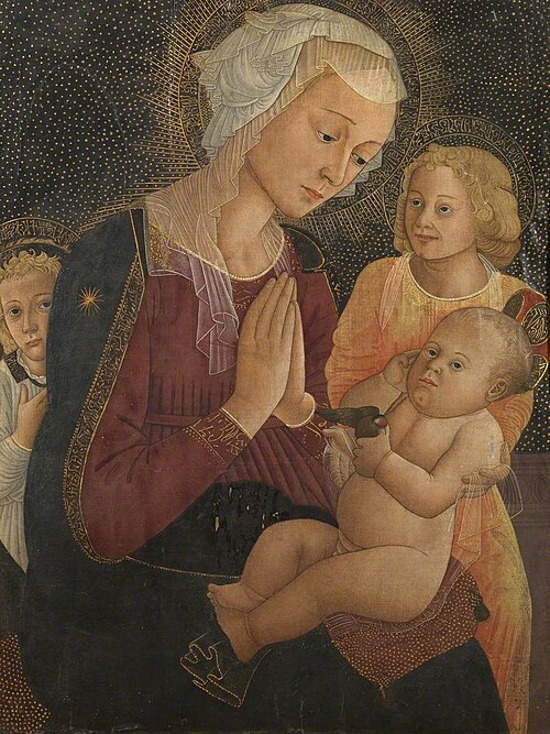 Virgin and Child with Two Angels, 1462, Pier Francesco Fiorentino