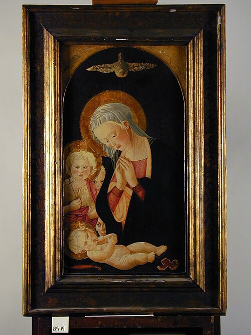 Madonna and Child with the Infant St. John the Baptist and Angels, 1460, Pier Francesco Fiorentino