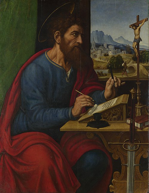 Saint Paul Writing, 1520, Pier Francesco Sacchi