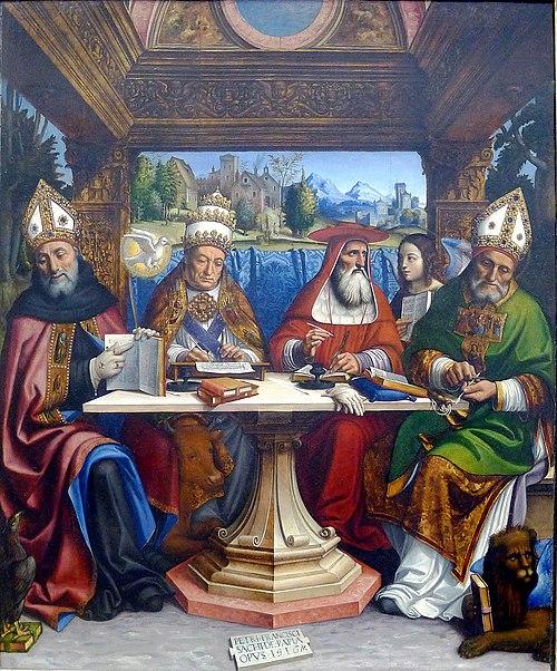 Les Docteurs de l'Église, 1516, Pier Francesco Sacchi