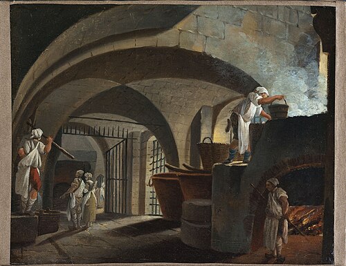 La fonderie des suifs à l'Hôtel-Dieu, 1773, Pierre-Antoine Demachy