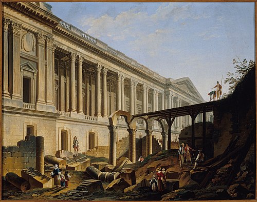 Dégagement de la colonnade du Louvre, 1764, Pierre-Antoine Demachy