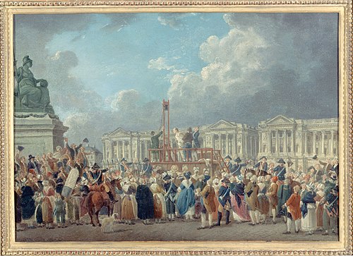 Une exécution capitale, place de la Révolution, 1793, Pierre-Antoine Demachy