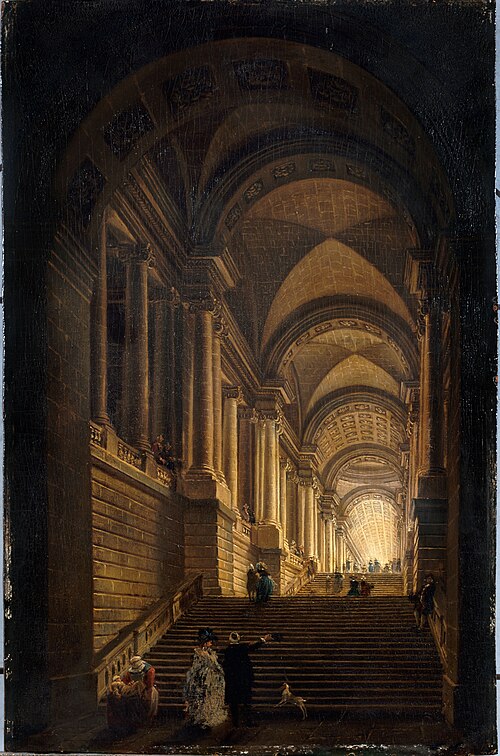 Escalier d'un palais imaginaire, 1780, Pierre-Antoine Demachy