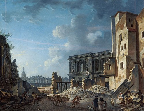 Dégagement de la colonnade du Louvre, 1755, Pierre-Antoine Demachy